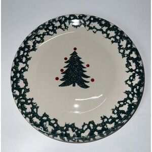 Folk Craft by Tienshan Winter Wonderland Christmas Tree Dinner Plate 10-1/4"‎